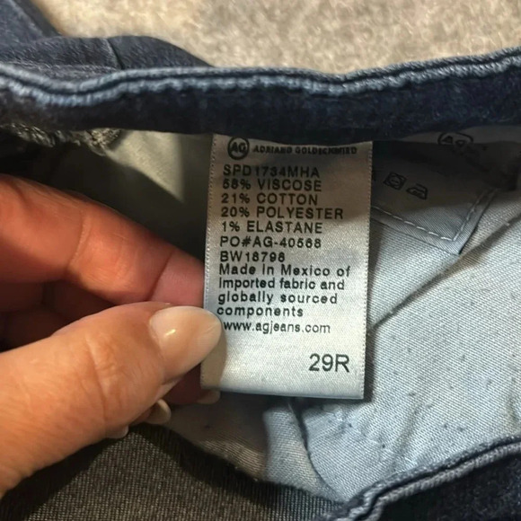 AG Jeans, The Abbey Mid Rise Super Skinny. Size 29R,  Dark Wash. - Picture 12 of 13